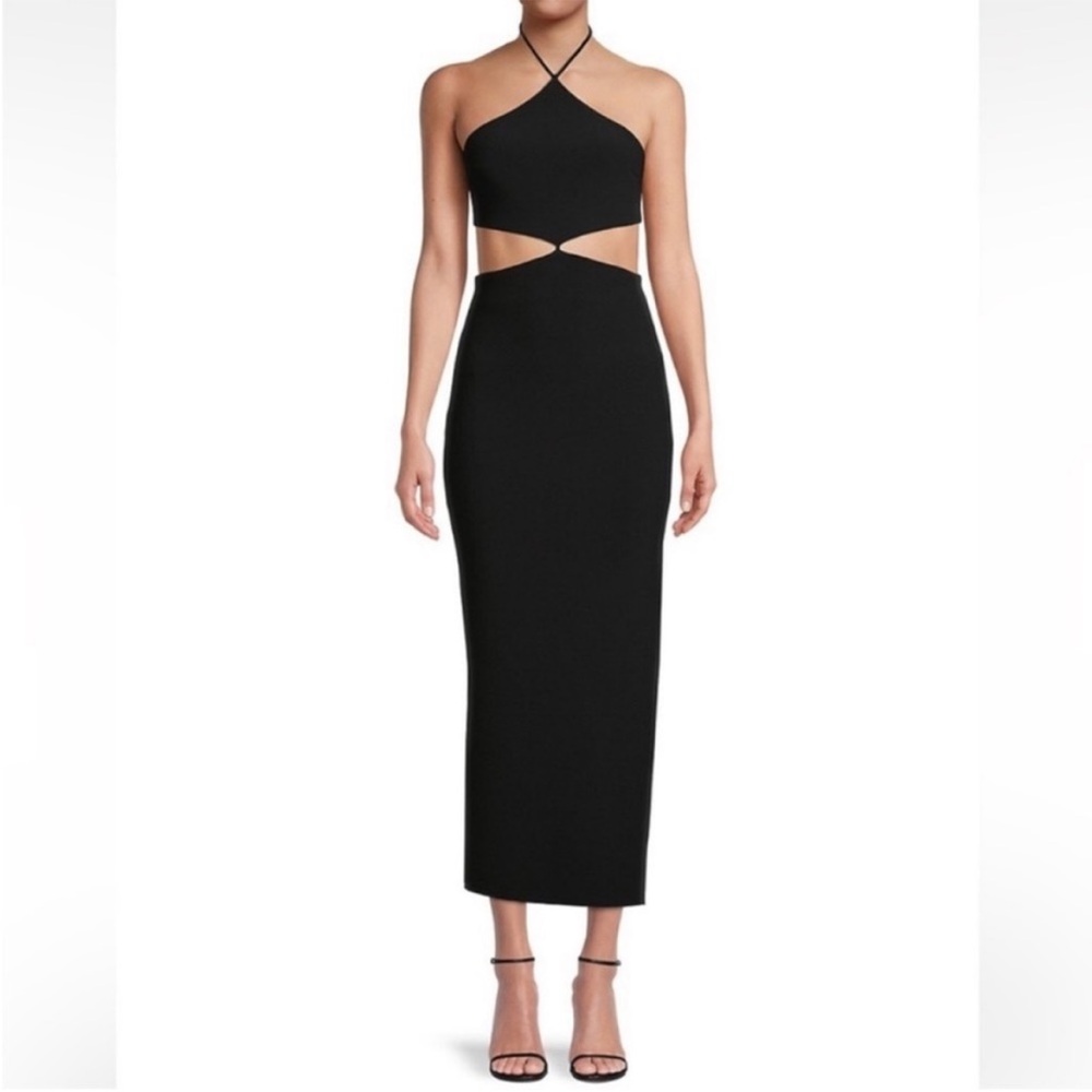 Bec & Bridge Iris Cut-Out Halter A-Line Midi-Dress - NWT - Size US 8